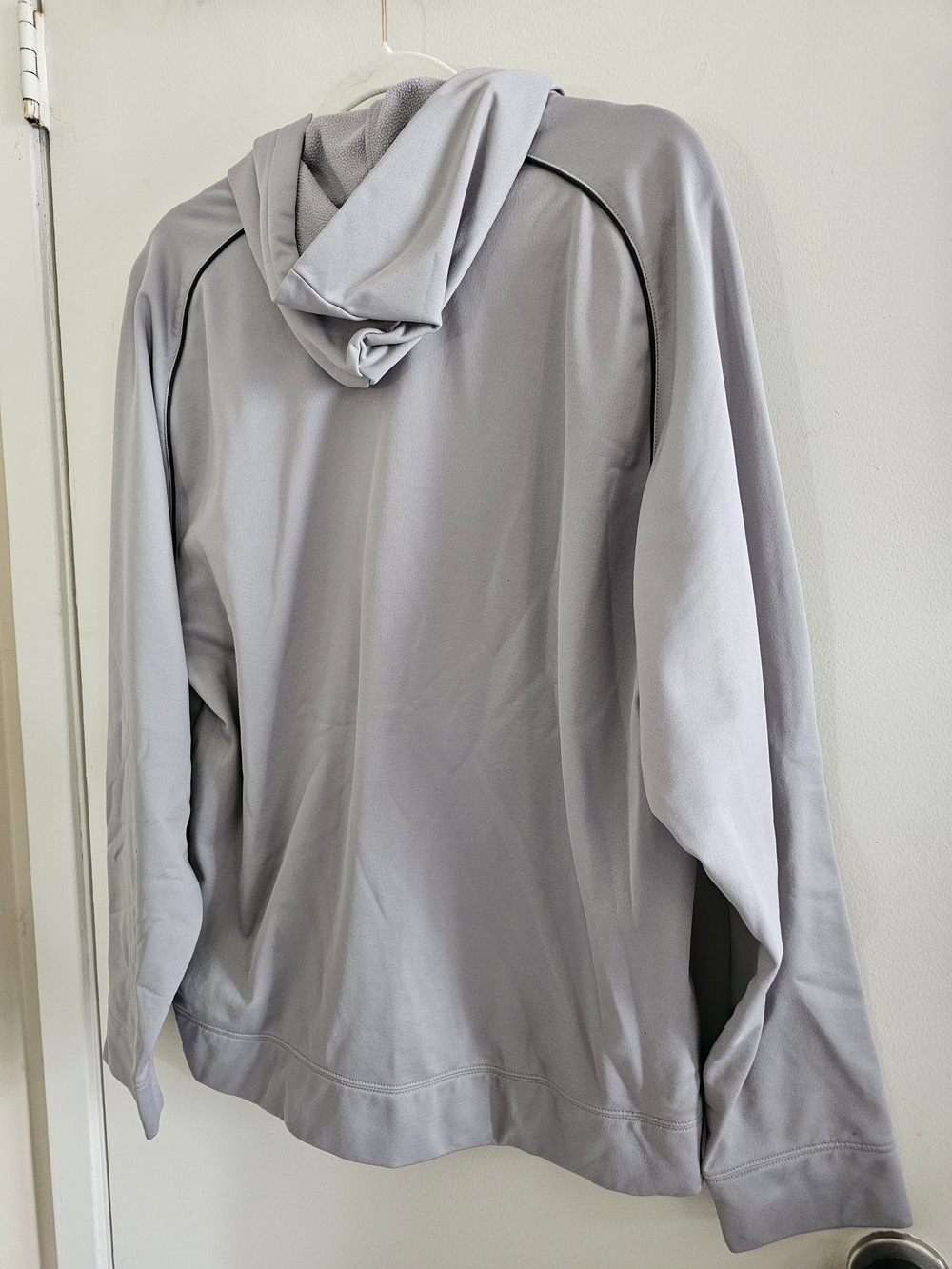 Nike Light Gray Pullover Hoodie with Black Swoosh - Picture 6 of 6
